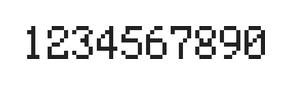5×8数字点阵字体 ddN58AB1184