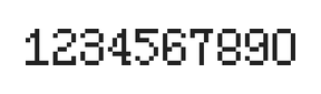 5×8数字点阵字体 ddN58AB1190