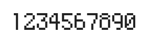 5×8数字点阵字体 ddN58AB1191