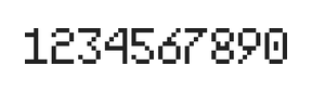 5×8数字点阵字体 ddN58AB1194