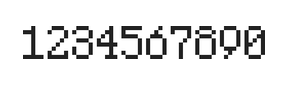 5×8数字点阵字体 ddN58AB1201