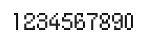 5×8数字点阵字体 ddN58AB1204
