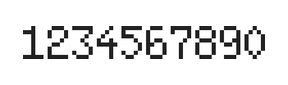 5×8数字点阵字体 ddN58AB1205