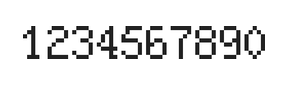 5×8数字点阵字体 ddN58AB1207