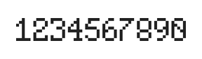 5×8数字点阵字体 ddN58AB1209