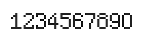 5×8数字点阵字体 ddN58AB1218