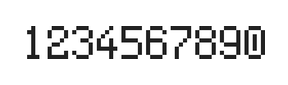 5×8数字点阵字体 ddN58AB1227