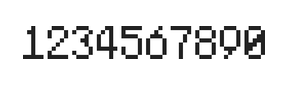 5×8数字点阵字体 ddN58AB1235