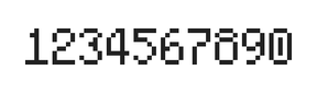 5×8数字点阵字体 ddN58AB1236