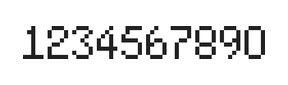 5×8数字点阵字体 ddN58AB1238