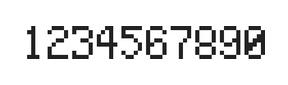 5×8数字点阵字体 ddN58AB1239