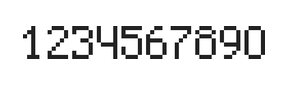 5×8数字点阵字体 ddN58AB1242