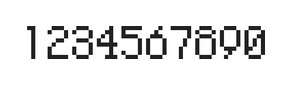 5×8数字点阵字体 ddN58AB1244