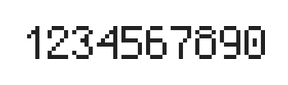 5×8数字点阵字体 ddN58AB1247