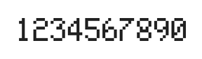 5×8数字点阵字体 ddN58AB1249