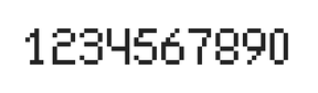 5×8数字点阵字体 ddN58AB1250