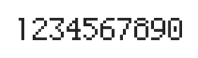 5×8数字点阵字体 ddN58AB1252