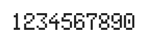 5×8数字点阵字体 ddN58AB1254