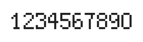 5×8数字点阵字体 ddN58AB1257