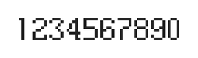 5×8数字点阵字体 ddN58AB1264