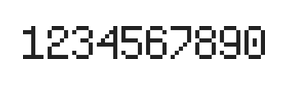 5×8数字点阵字体 ddN58AB1269