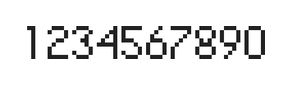 5×8数字点阵字体 ddN58AB1271