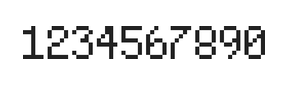 5×8数字点阵字体 ddN58AB1272