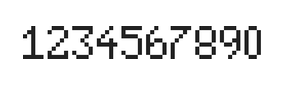 5×8数字点阵字体 ddN58AB1273