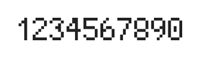 5×8数字点阵字体 ddN58AB1274