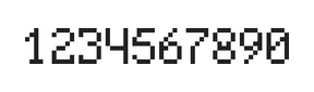 5×8数字点阵字体 ddN58AB1277