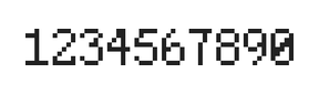 5×8数字点阵字体 ddN58AB1284