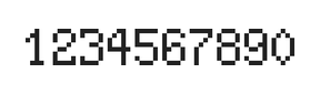 5×8数字点阵字体 ddN58AB1295