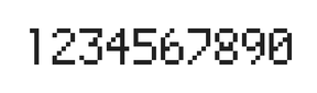 5×8数字点阵字体 ddN58AB1306