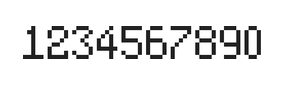 5×8数字点阵字体 ddN58AB1310