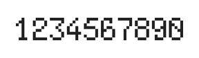 5×8数字点阵字体 ddN58AB1318