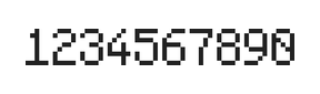 5×8数字点阵字体 ddN58AB1320