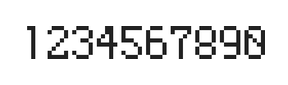 5×8数字点阵字体 ddN58AB1324