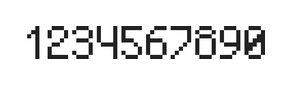 5×8数字点阵字体 ddN58AB1329