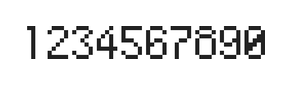 5×8数字点阵字体 ddN58AB1335