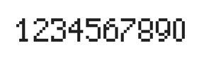 5×8数字点阵字体 ddN58AB1341