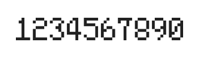 5×8数字点阵字体 ddN58AB1342