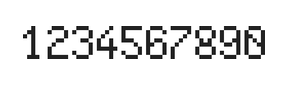 5×8数字点阵字体 ddN58AB1355