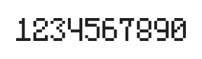 5×8数字点阵字体 ddN58AB1357