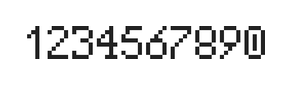 5×8数字点阵字体 ddN58AB1362