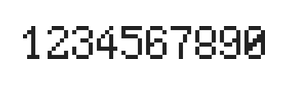 5×8数字点阵字体 ddN58AB1365
