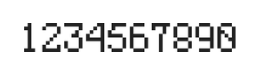 5×8数字点阵字体 ddN58AB1367