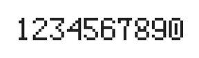 5×8数字点阵字体 ddN58AB1370