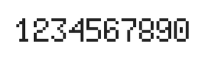 5×8数字点阵字体 ddN58AB1381