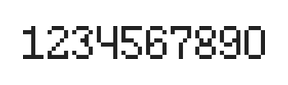 5×8数字点阵字体 ddN58AB1382
