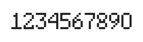5×8数字点阵字体 ddN58AB1385